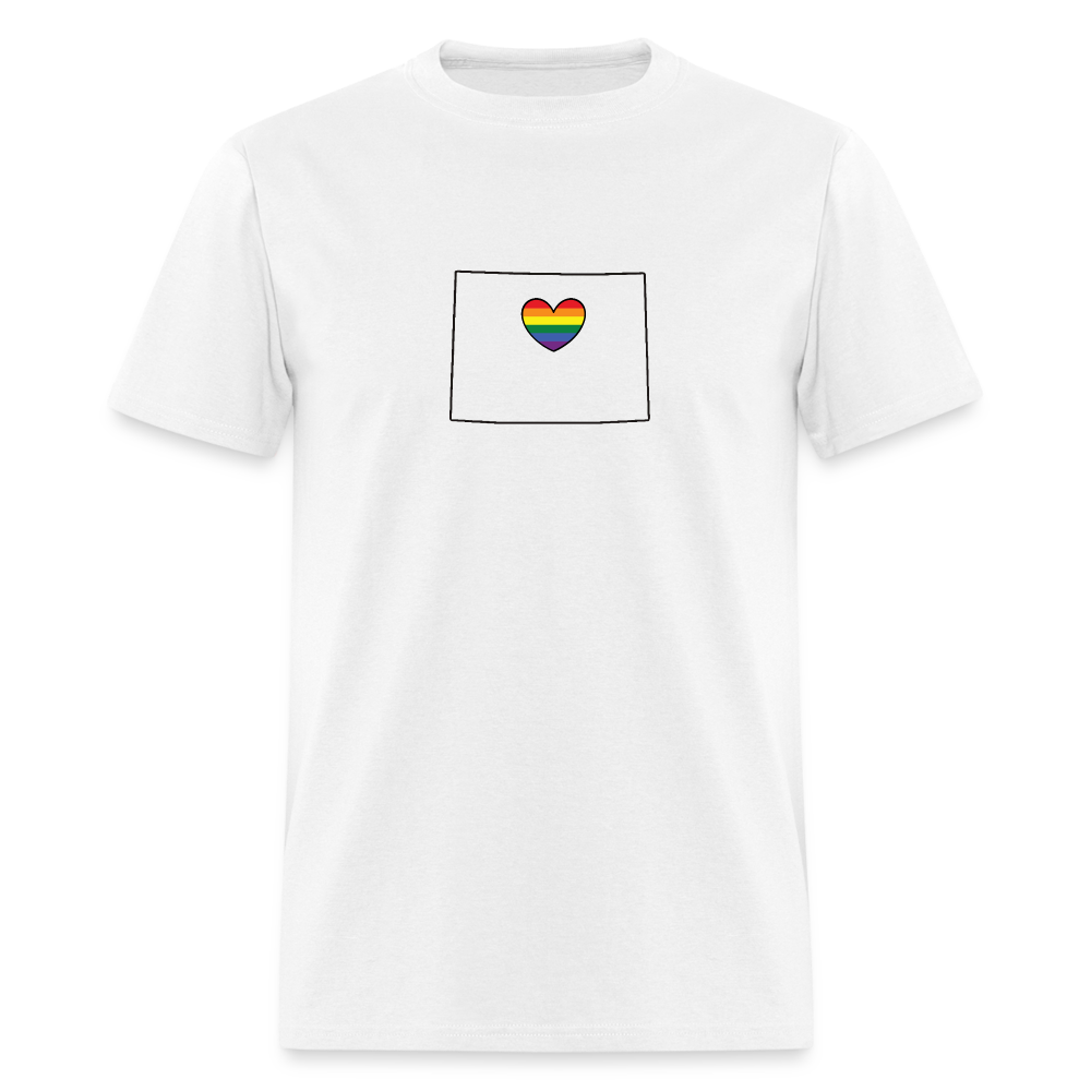 Wyoming STATEment Pride Unisex/Men's White Tee Shirt - white