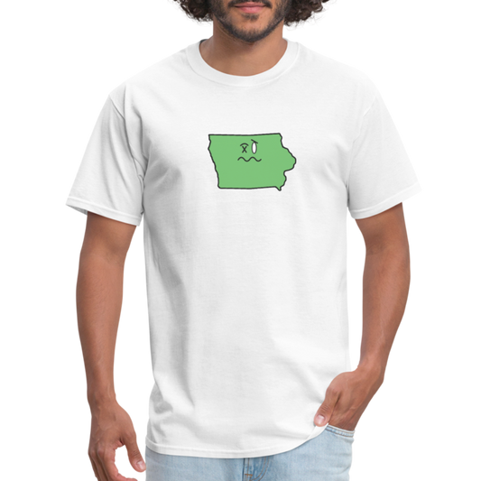 Iowa STATEment Wasted Unisex/Men's White Tee Shirt - white