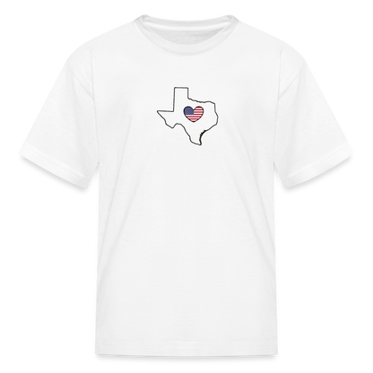 Texas STATEment Americana Kid's White Tee Shirt - white