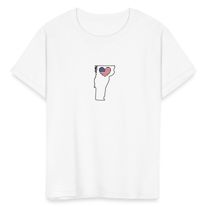 Vermont STATEment Americana Kid's White Tee Shirt - white