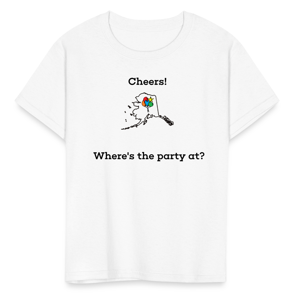 Alaska STATEment Customizable Cheers Balloons Kid's White Tee Shirt - white