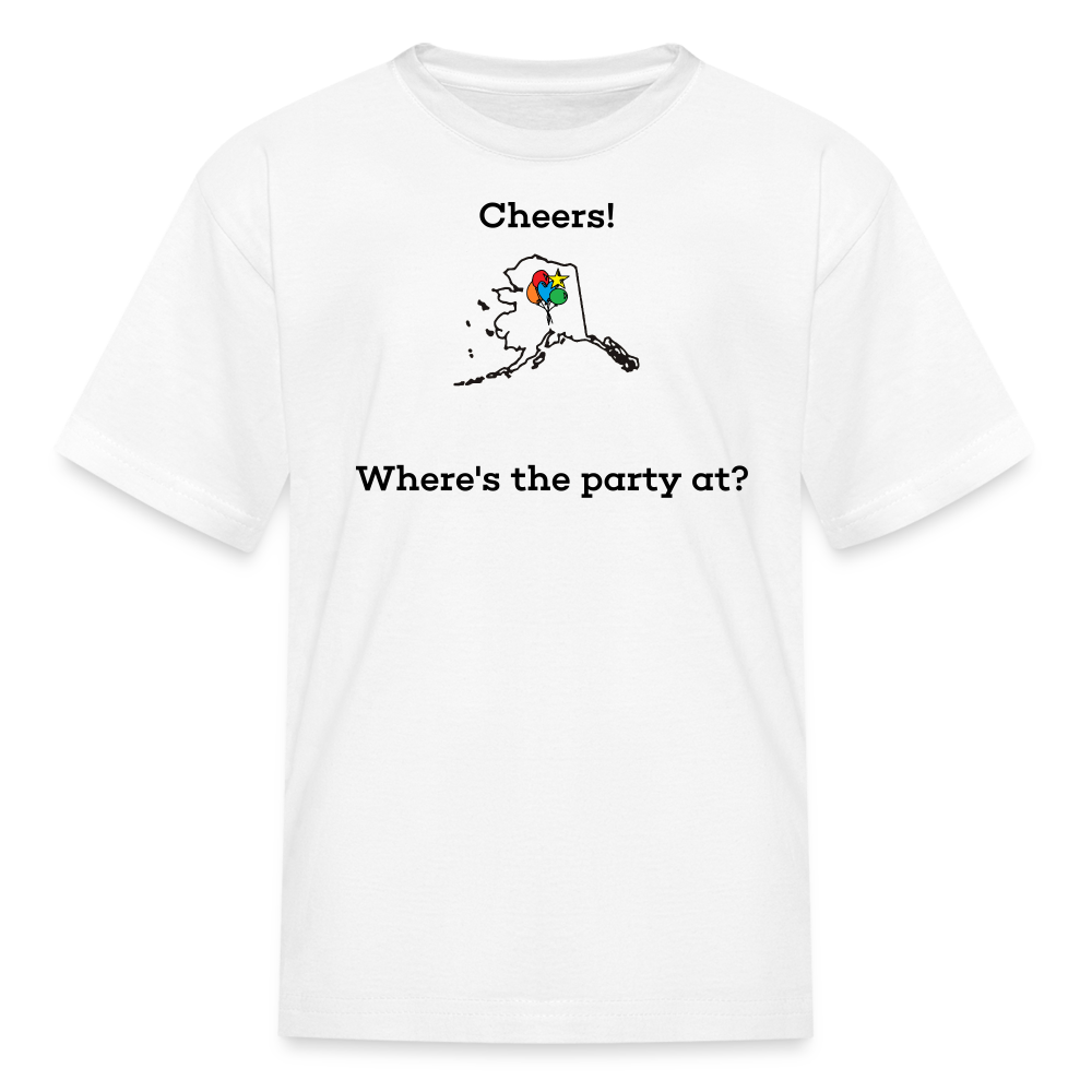 Alaska STATEment Customizable Cheers Balloons Kid's White Tee Shirt - white