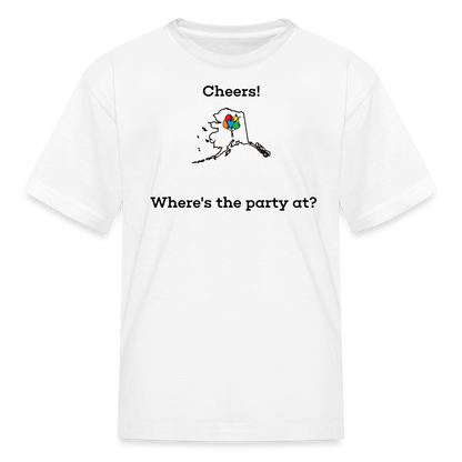 Alaska STATEment Customizable Cheers Balloons Kid's White Tee Shirt - white