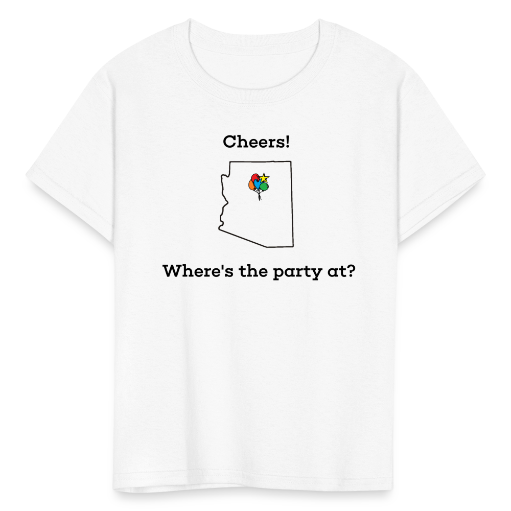 Arizona STATEment Customizable Cheers Balloons Kid's White Tee Shirt - white