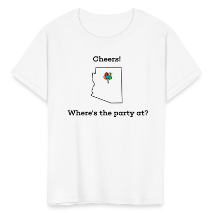 Arizona STATEment Customizable Cheers Balloons Kid's White Tee Shirt - white