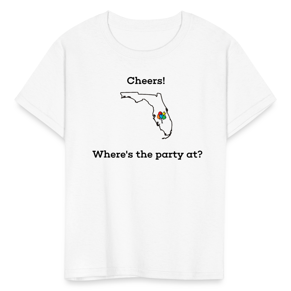 Florida STATEment Customizable Cheers Balloons Kid's White Tee Shirt - white