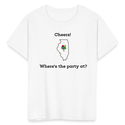 Illinois STATEment Customizable Cheers Balloons Kid's White Tee Shirt - white