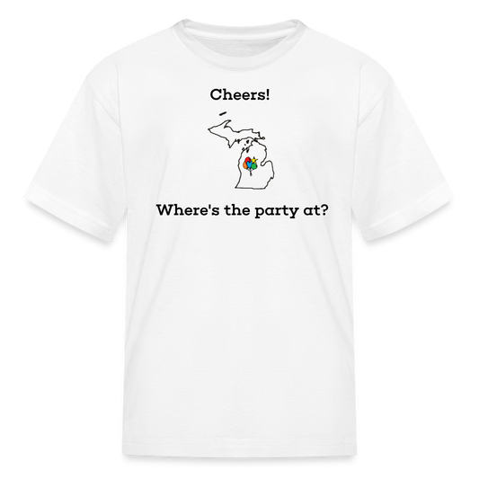 Michigan STATEment Customizable Cheers Balloons Kid's White Tee Shirt - white