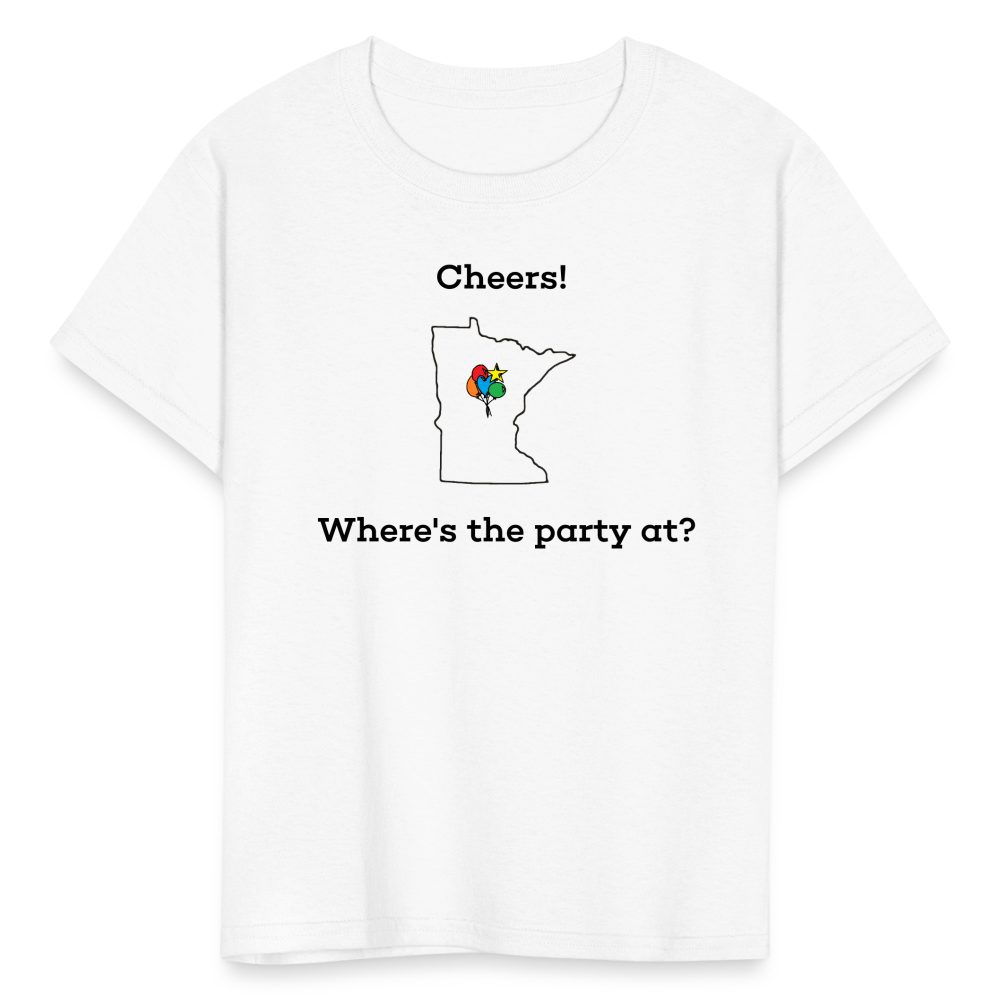 Minnesota STATEment Customizable Cheers Balloons Kid's White Tee Shirt - white