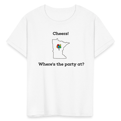 Minnesota STATEment Customizable Cheers Balloons Kid's White Tee Shirt - white