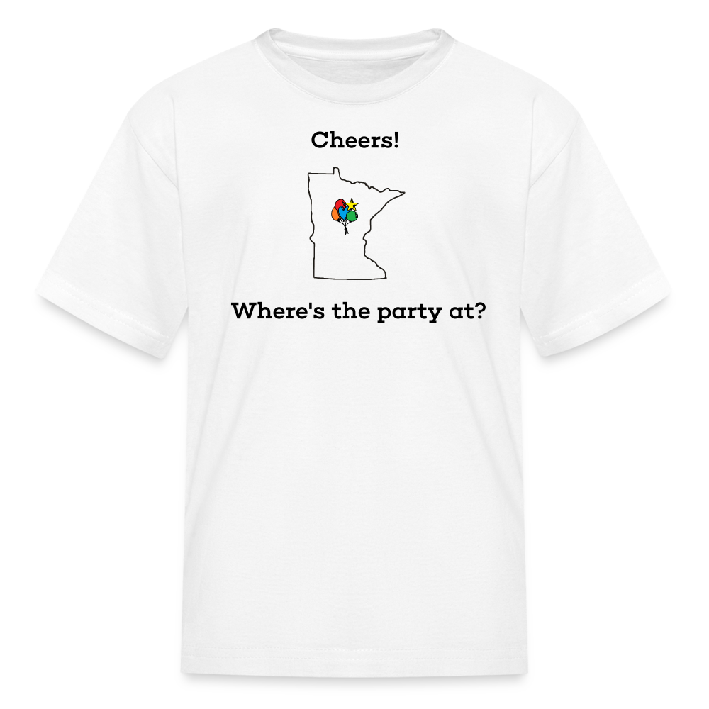 Minnesota STATEment Customizable Cheers Balloons Kid's White Tee Shirt - white