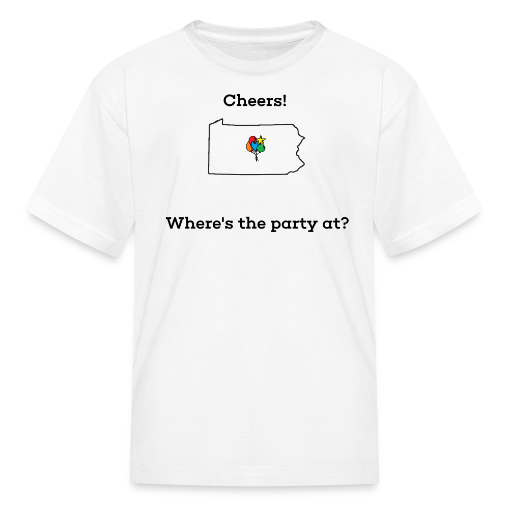 Pennsylvania STATEment Customizable Cheers Balloons Kid's White Tee Shirt - white