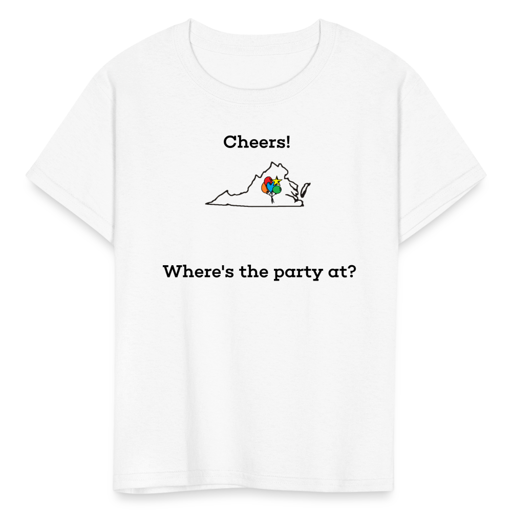 Virginia STATEment Customizable Cheers Balloons Kid's White Tee Shirt - white