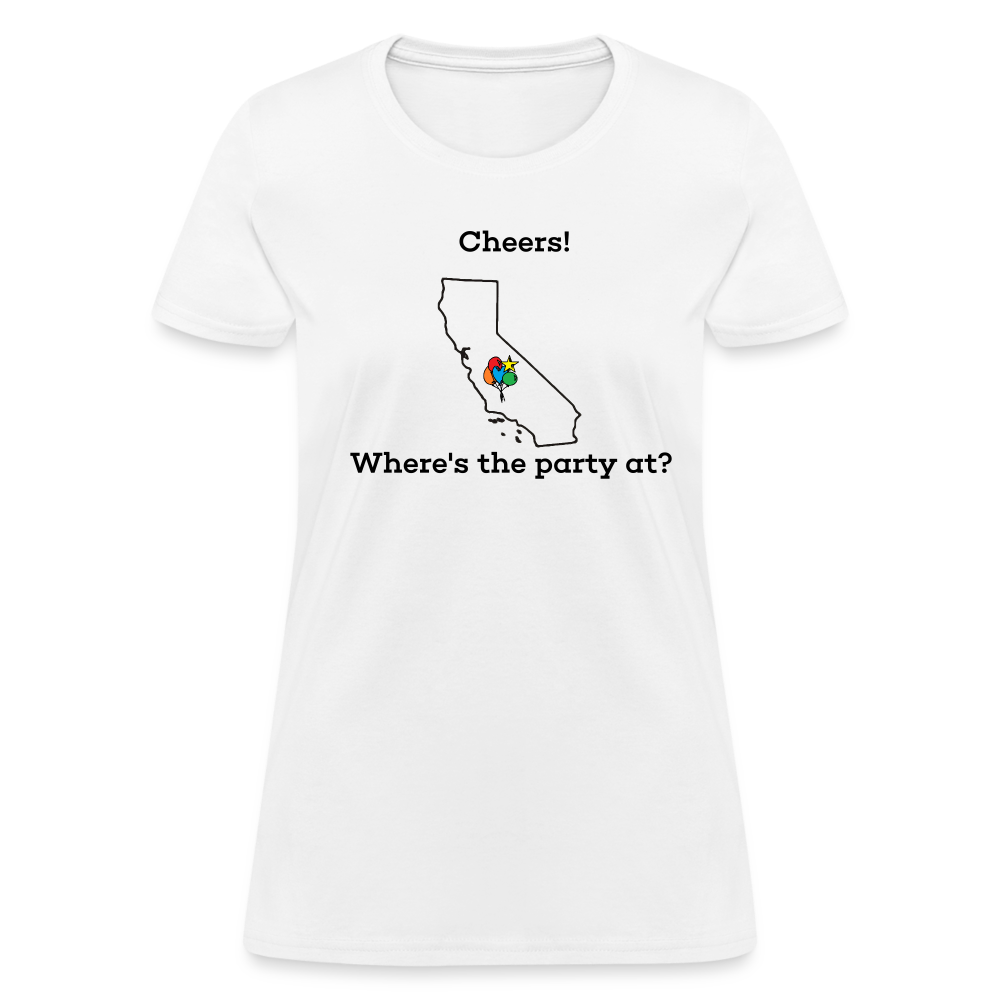 California STATEment Customizable Cheers Balloons Women's White Tee Shirt - white