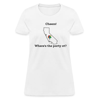 California STATEment Customizable Cheers Balloons Women's White Tee Shirt - white