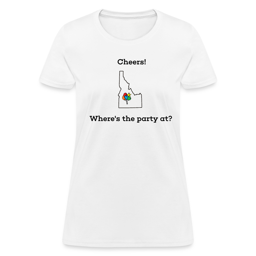 Idaho STATEment Customizable Cheers Balloons Women's White Tee Shirt - white