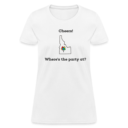 Idaho STATEment Customizable Cheers Balloons Women's White Tee Shirt - white