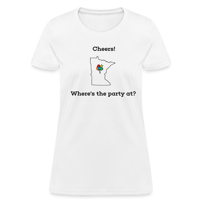 Minnesota STATEment Customizable Cheers Balloons Women's White Tee Shirt - white