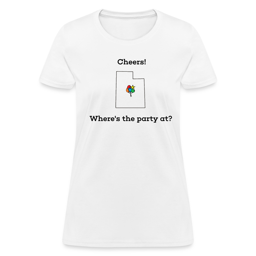 Utah STATEment Customizable Cheers Balloons Women's White Tee Shirt - white