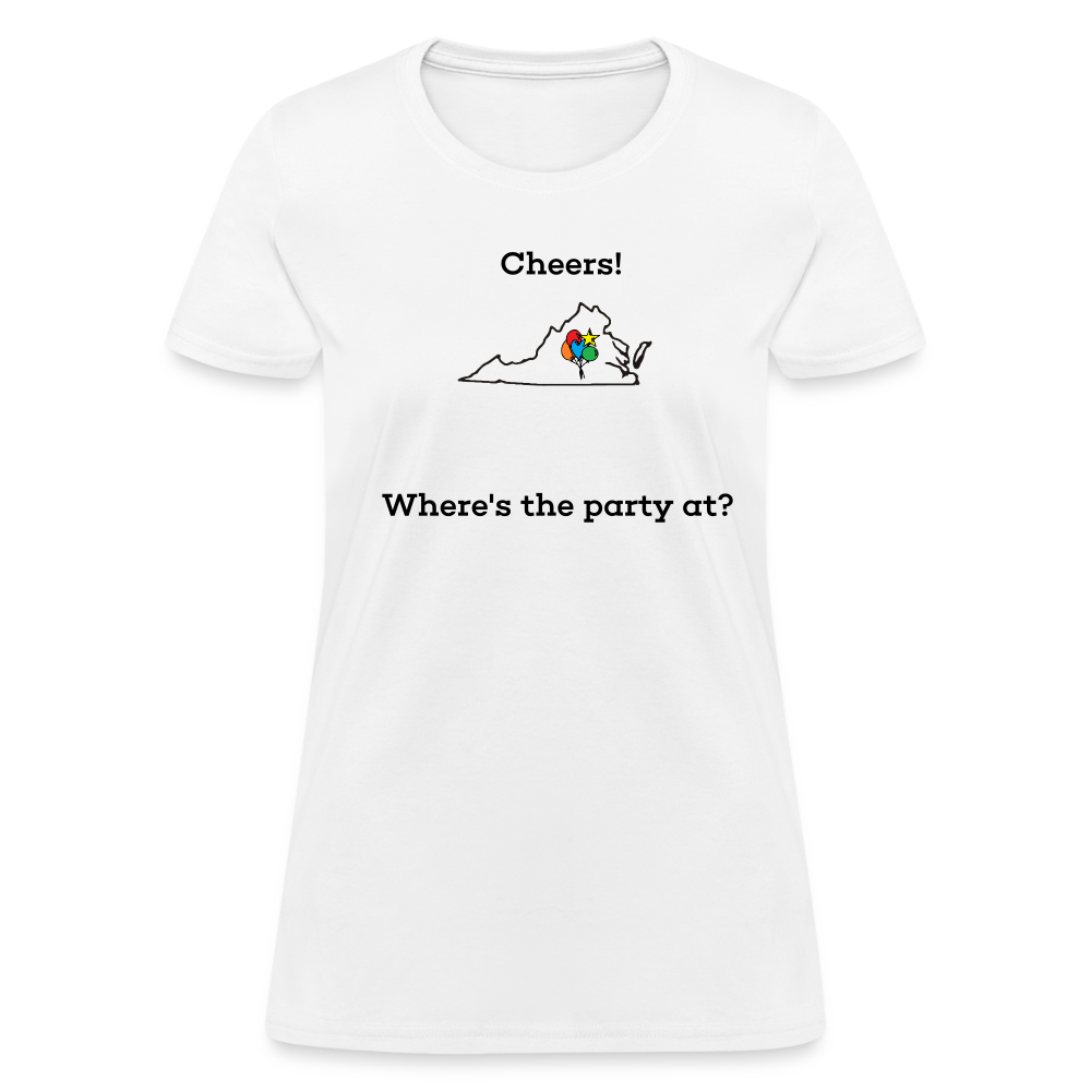 Virginia STATEment Customizable Cheers Balloons Women's White Tee Shirt - white