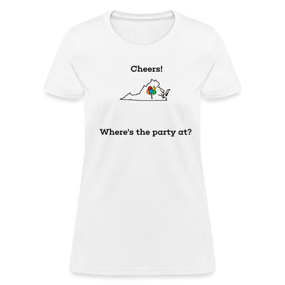 Virginia STATEment Customizable Cheers Balloons Women's White Tee Shirt - white