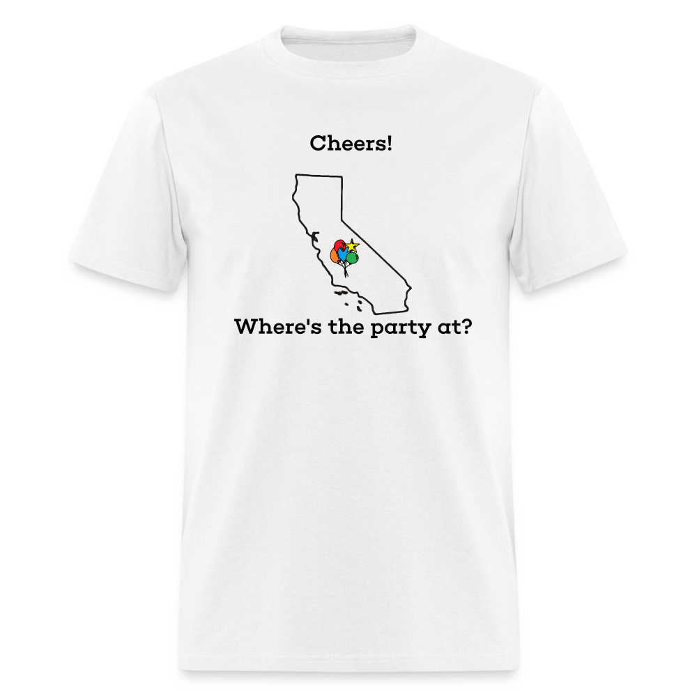 California STATEment Customizable Cheers Balloons Unisex/Men's White Tee Shirt - white