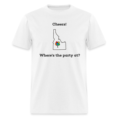 Idaho STATEment Customizable Cheers Balloons Unisex/Men's White Tee Shirt - white