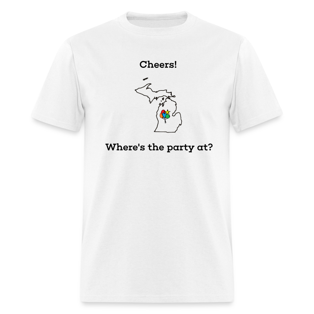 Michigan STATEment Customizable Cheers Balloons Unisex/Men's White Tee Shirt - white