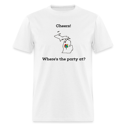 Michigan STATEment Customizable Cheers Balloons Unisex/Men's White Tee Shirt - white