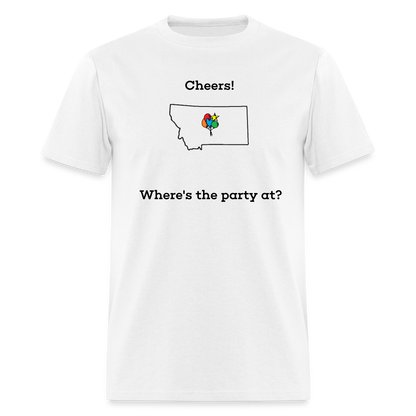 Montana STATEment Customizable Cheers Balloons Unisex/Men's White Tee Shirt - white