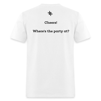 Wyoming STATEment Customizable Cheers Balloons Unisex/Men's White Tee Shirt - white