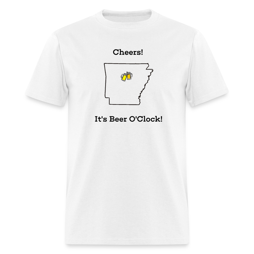 Arkansas STATEment Customizable Cheers Beers Unisex/Men's White Tee Shirt - white