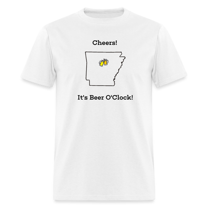 Arkansas STATEment Customizable Cheers Beers Unisex/Men's White Tee Shirt - white