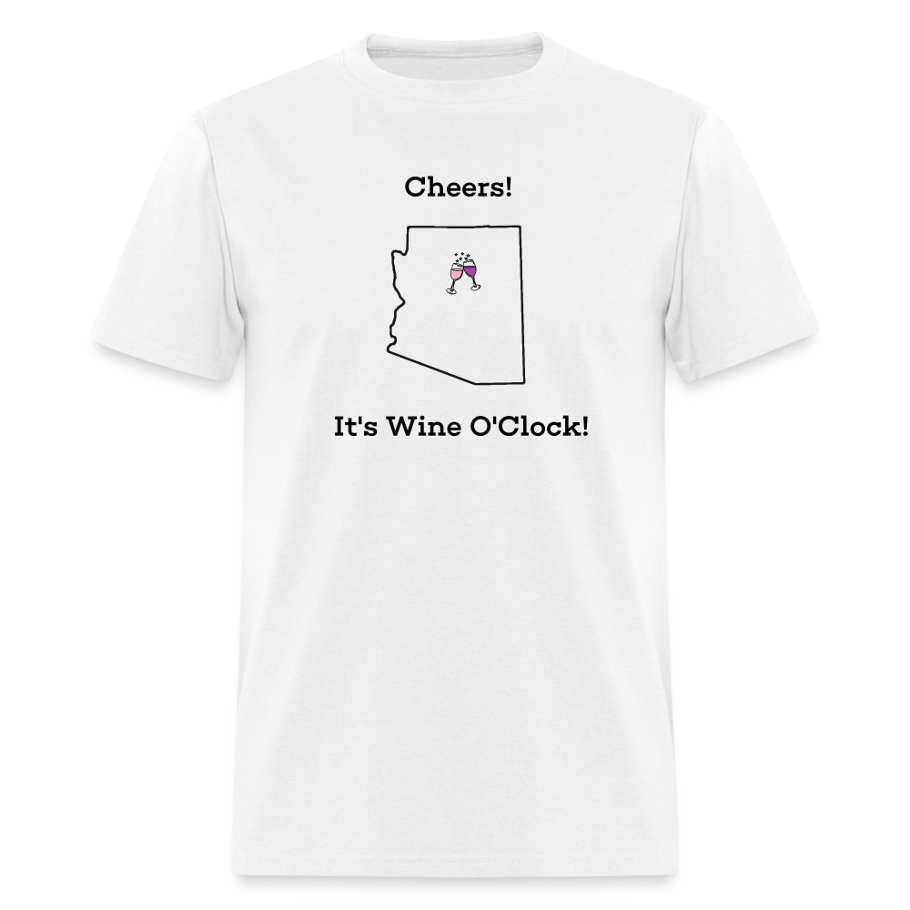 Arizona STATEment Customizable Cheers Wine Unisex/Men's White Tee Shirt - white