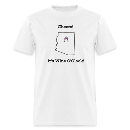 Arizona STATEment Customizable Cheers Wine Unisex/Men's White Tee Shirt - white