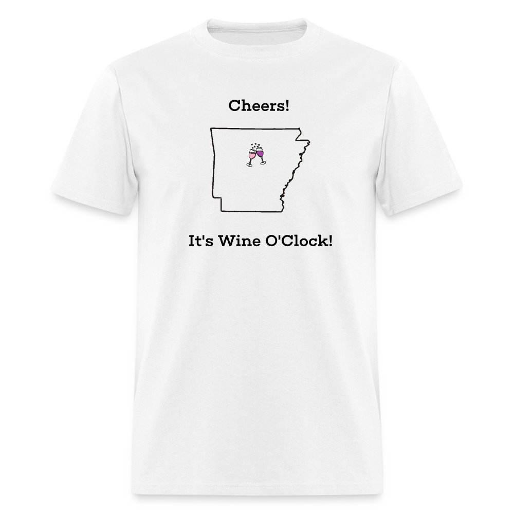 Arkansas STATEment Customizable Cheers Wine Unisex/Men's White Tee Shirt - white