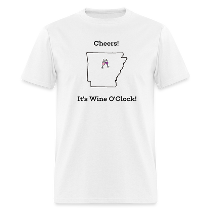 Arkansas STATEment Customizable Cheers Wine Unisex/Men's White Tee Shirt - white