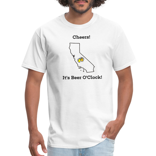 California STATEment Customizable Cheers Beers Unisex/Men's White Tee Shirt - white
