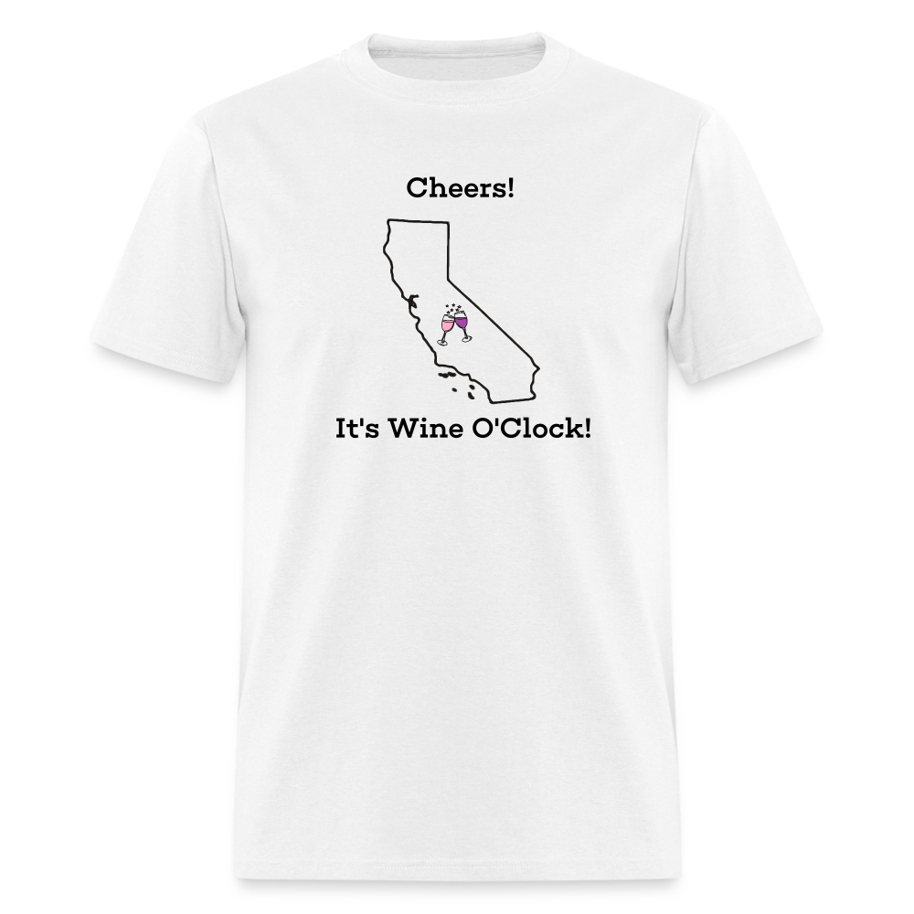 California STATEment Customizable Cheers Wine Unisex/Men's White Tee Shirt - white