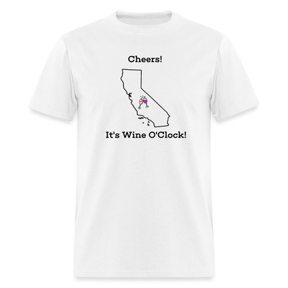 California STATEment Customizable Cheers Wine Unisex/Men's White Tee Shirt - white