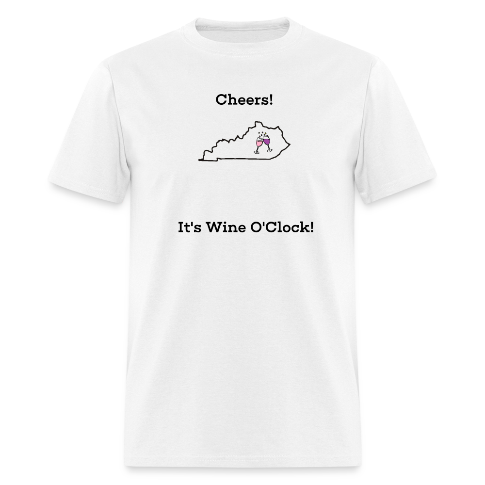 Kentucky STATEment Customizable Cheers Wine Unisex/Men's White Tee Shirt - white