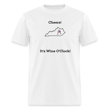 Kentucky STATEment Customizable Cheers Wine Unisex/Men's White Tee Shirt - white