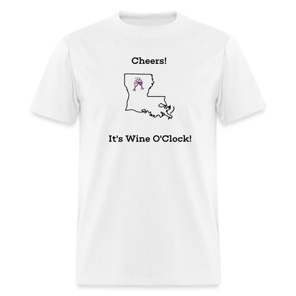 Louisiana STATEment Customizable Cheers Wine Unisex/Men's White Tee Shirt - white