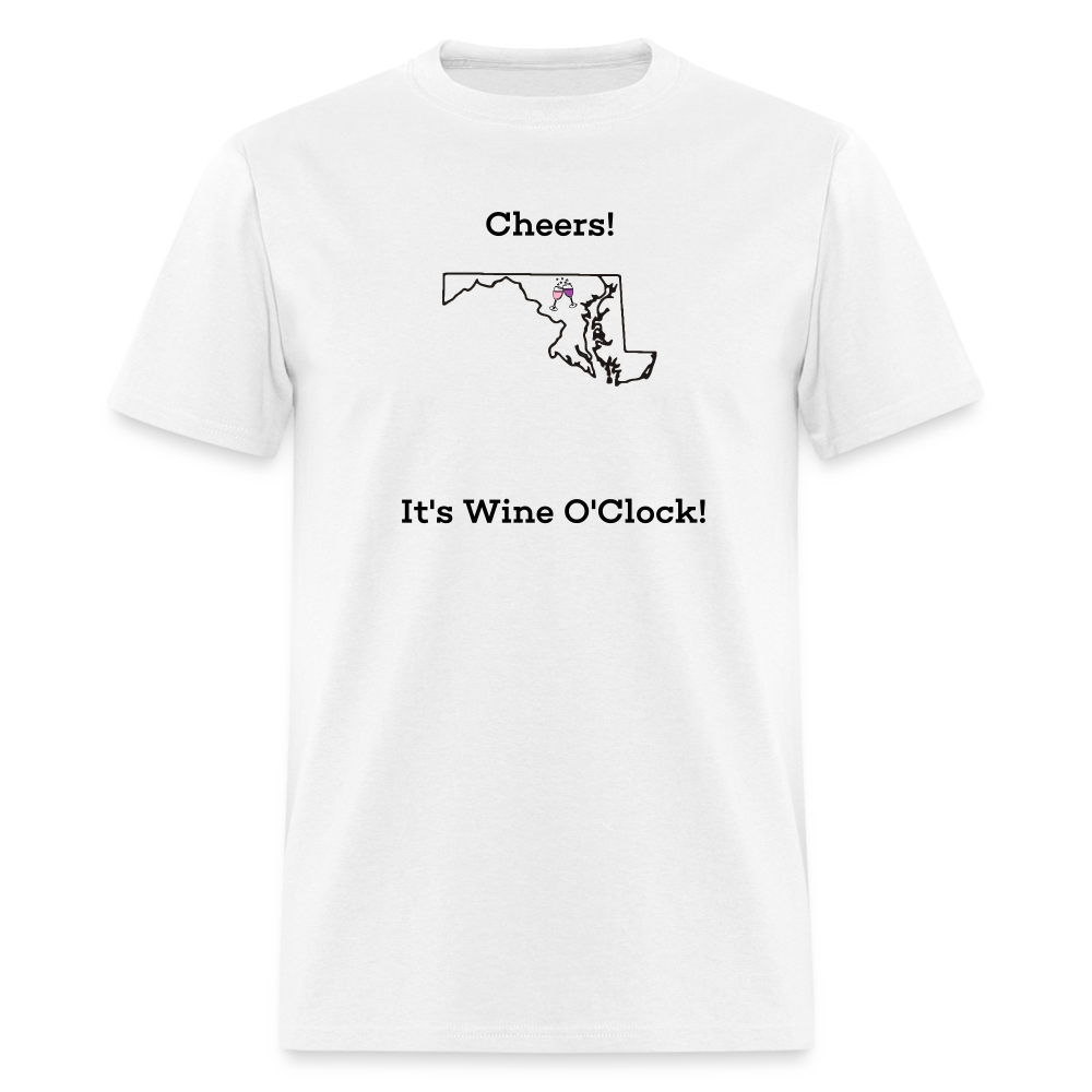 Maryland STATEment Customizable Cheers Wine Unisex/Men's White Tee Shirt - white