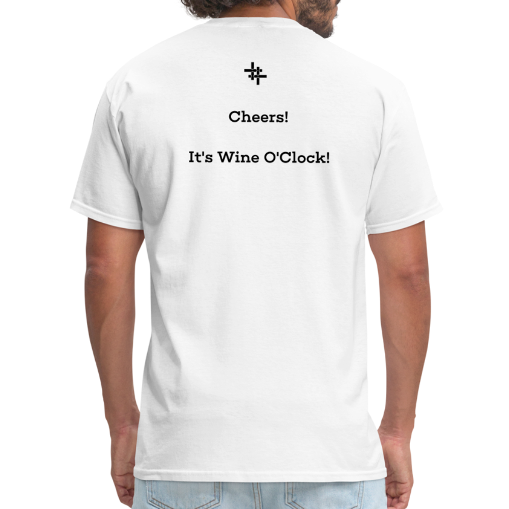 Massachusetts STATEment Custom Cheers Wine Unisex/Men's White Tee Shirt - white