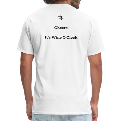 Massachusetts STATEment Custom Cheers Wine Unisex/Men's White Tee Shirt - white