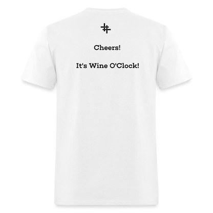 Massachusetts STATEment Custom Cheers Wine Unisex/Men's White Tee Shirt - white