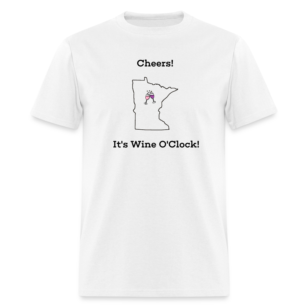 Minnesota STATEment Customizable Cheers Wine Unisex/Men's White Tee Shirt - white