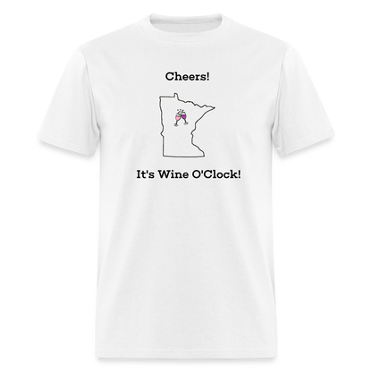 Minnesota STATEment Customizable Cheers Wine Unisex/Men's White Tee Shirt - white