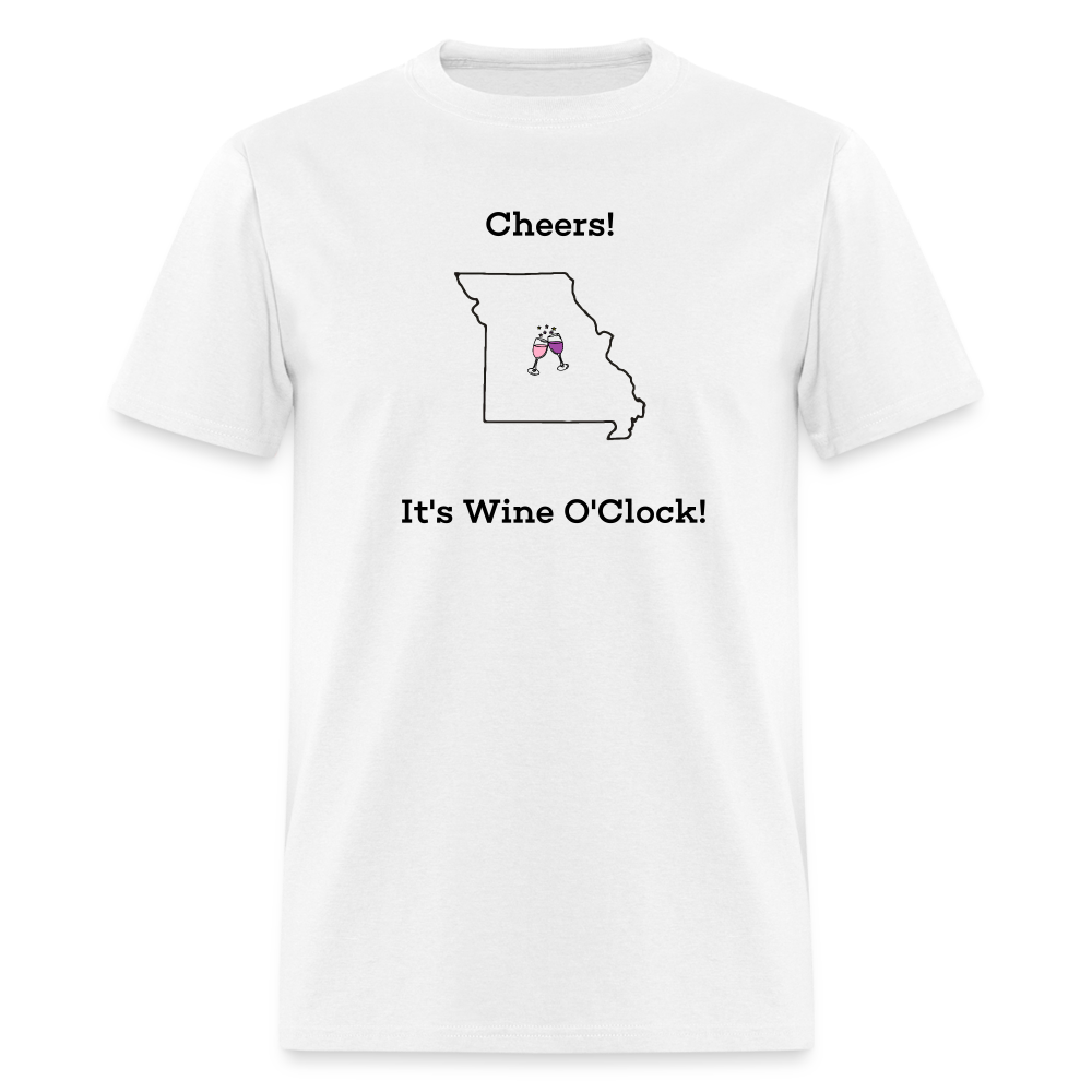 Missouri STATEment Customizable Cheers Wine Unisex/Men's White Tee Shirt - white